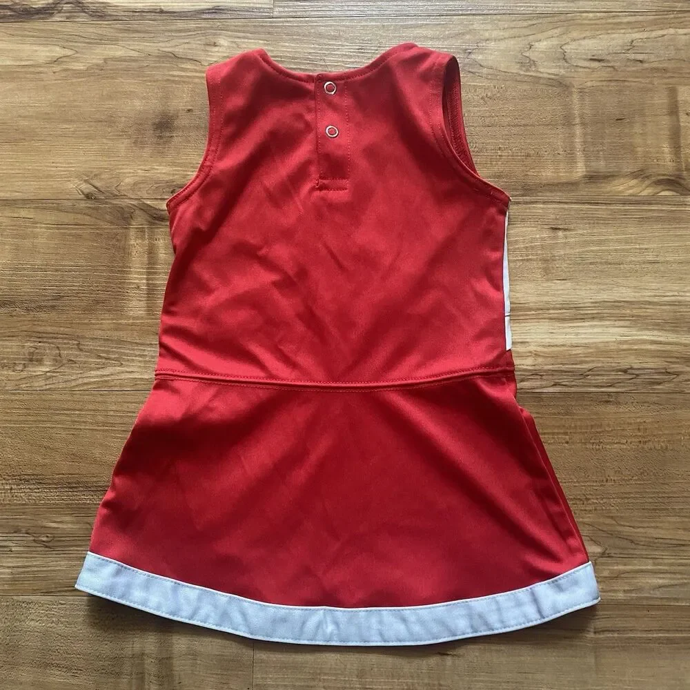 Ohio State Buckeyes Toddler 18 Girl Month Football Cheerleader Outfit Dress OSU